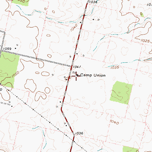Topographic Map of Camp Union, OH