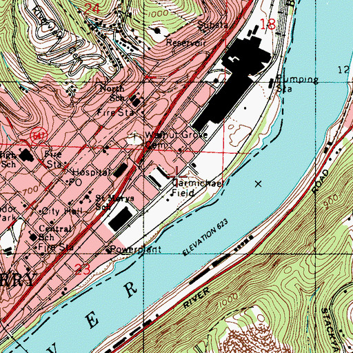 Topographic Map of Carmichael Field, OH