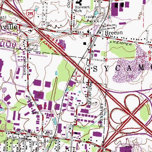 Topographic Map of Carter Lake, OH