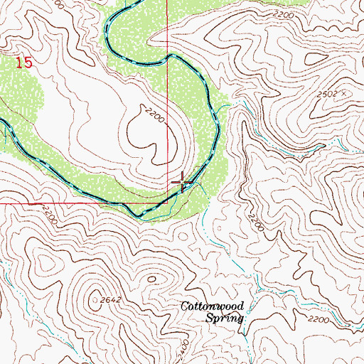 Topographic Map of Rock Creek, AZ