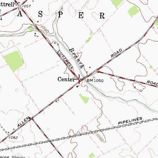 Topographic Map of Center, OH