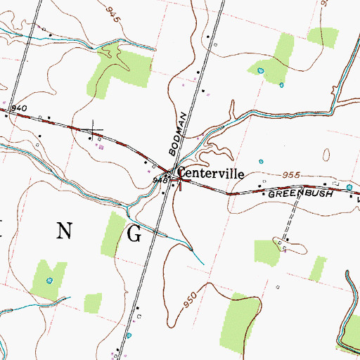 Topographic Map of Centerville, OH