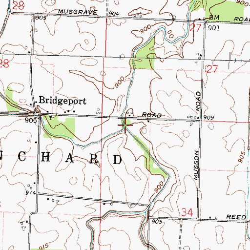 Topographic Map of Cessna Creek, OH