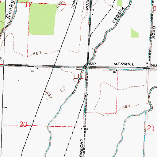 Topographic Map of Cessna Ditch, OH