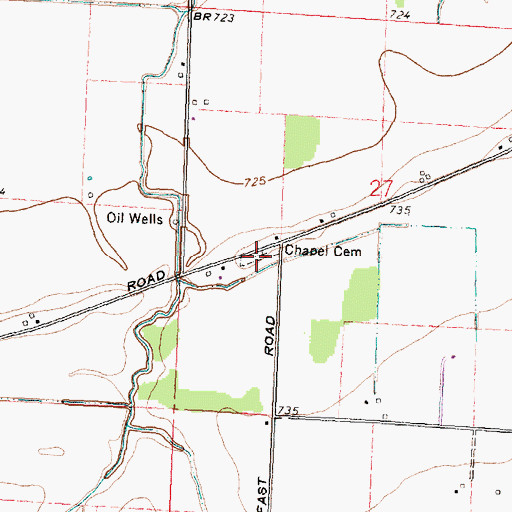 Topographic Map of Chapel Cemetery, OH