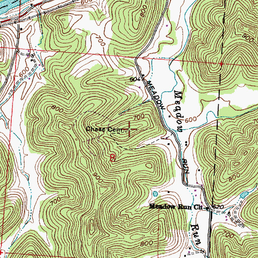 Topographic Map of Chase Cemetery, OH