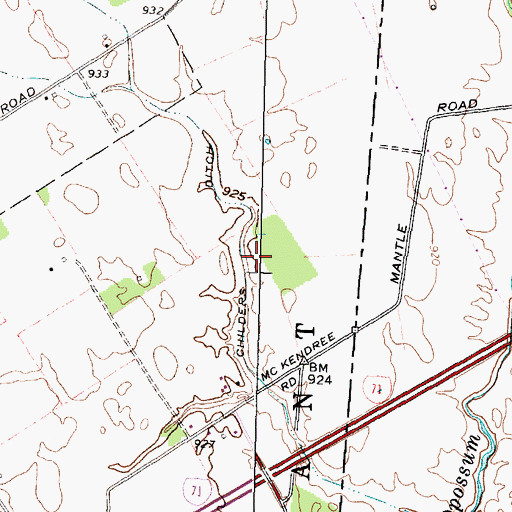 Topographic Map of Childers Ditch, OH