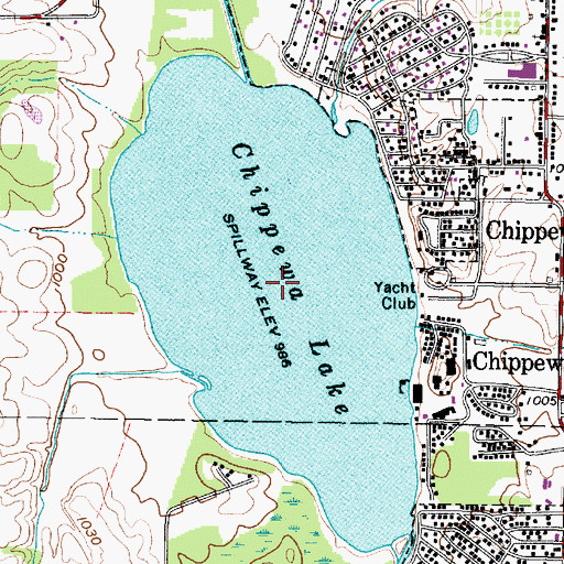 Topographic Map of Chippewa Lake, OH
