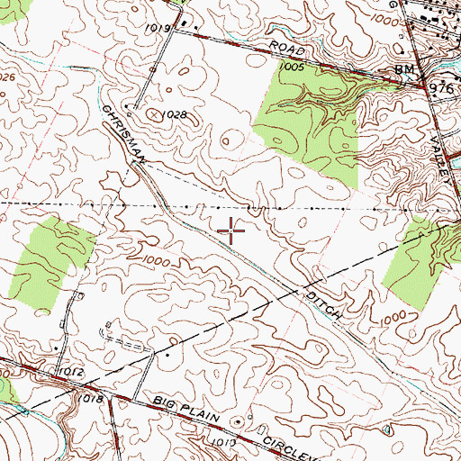 Topographic Map of Chrisman Ditch, OH