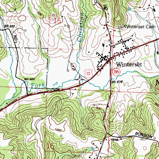 Topographic Map of Christian Creek, OH