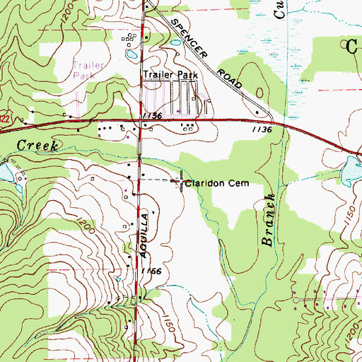 Topographic Map of Claridon Cemetery, OH