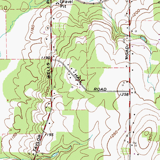 Topographic Map of Claridon Revival Center, OH