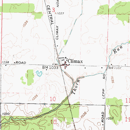 Topographic Map of Climax, OH