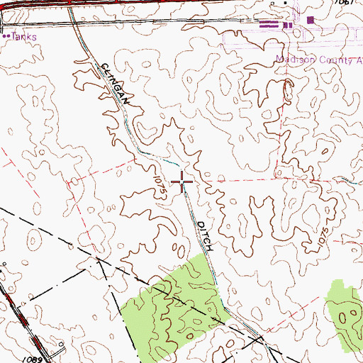 Topographic Map of Clingan Ditch, OH