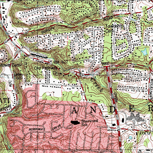 Topographic Map of Clough Church, OH