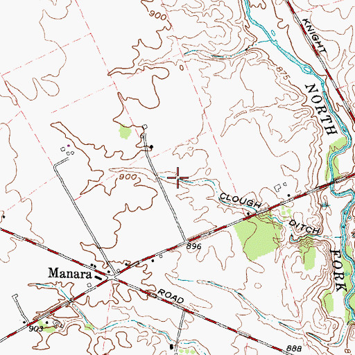 Topographic Map of Clough Ditch, OH