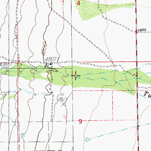 Topographic Map of Rock Creek, AZ