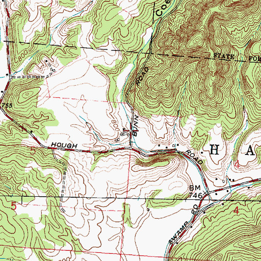 Topographic Map of Coey Hollow, OH