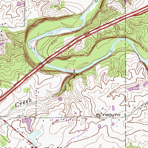 Topographic Map of Coffee Creek, OH
