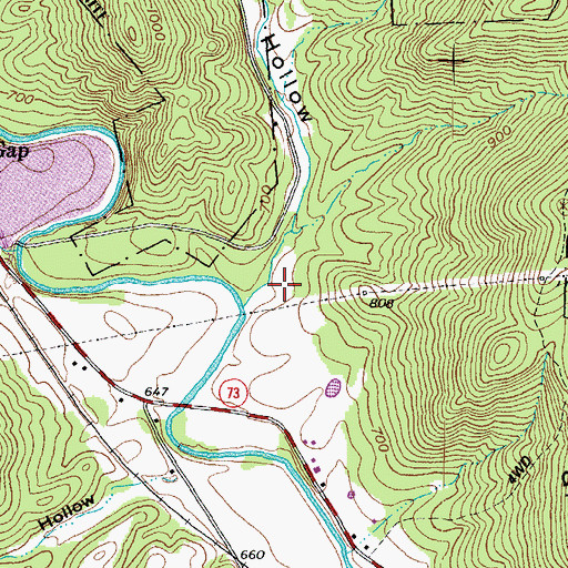 Topographic Map of Coffee Hollow, OH