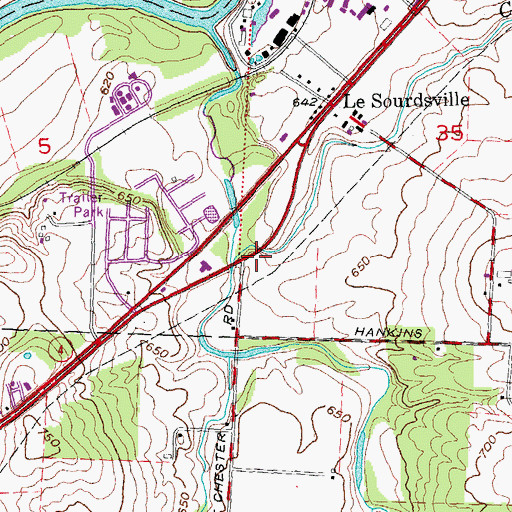Topographic Map of Coldwater Creek, OH
