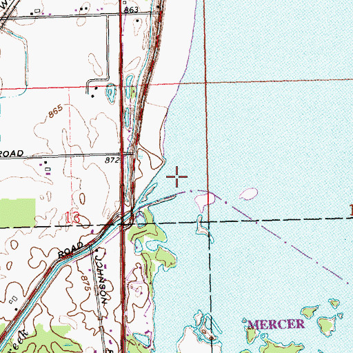 Topographic Map of Coldwater Creek, OH