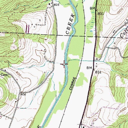 Topographic Map of Colliers Run, OH