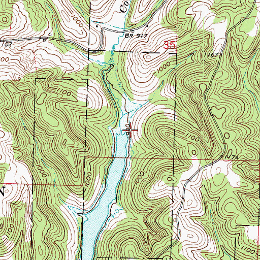 Topographic Map of Colman Run, OH