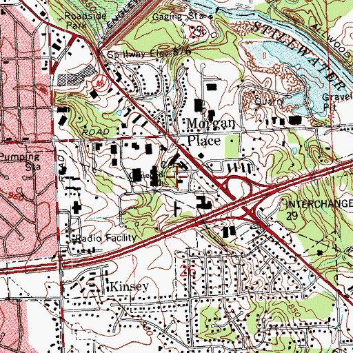 Topographic Map of Concord Church, OH