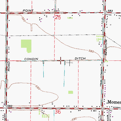 Topographic Map of Condin Ditch, OH