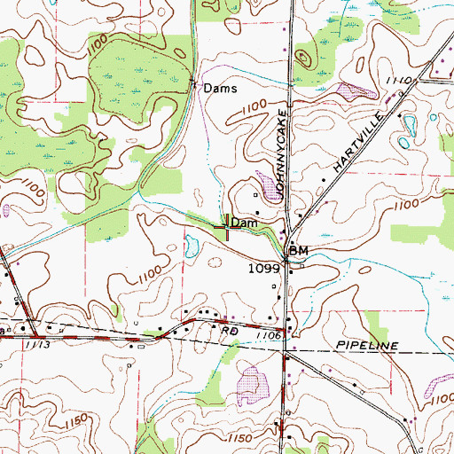 Topographic Map of Congress Lake Outlet, OH
