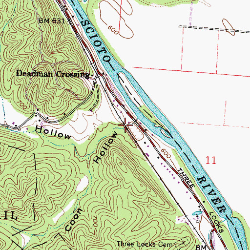 Topographic Map of Coon Hollow, OH