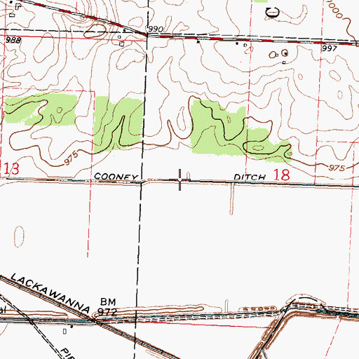 Topographic Map of Cooney Ditch, OH
