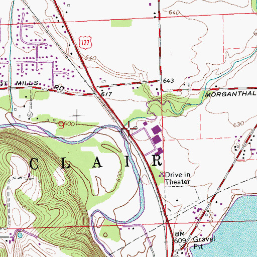 Topographic Map of Cotton Run, OH
