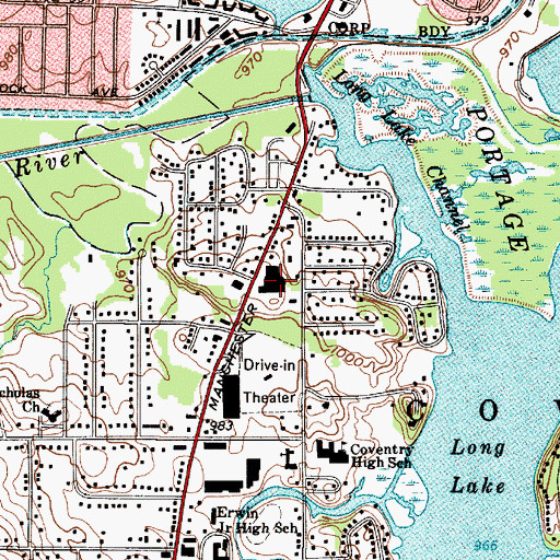 Topographic Map of Coventry High School, OH