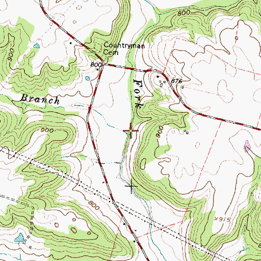 Topographic Map of Cox Branch, OH