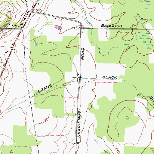Topographic Map of Crane Black Ditch, OH