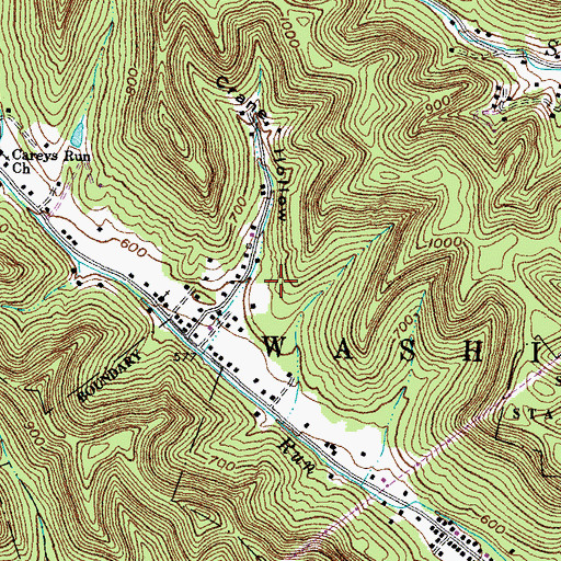 Topographic Map of Crane Hollow, OH