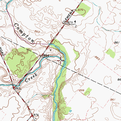Topographic Map of Crooked Creek, OH
