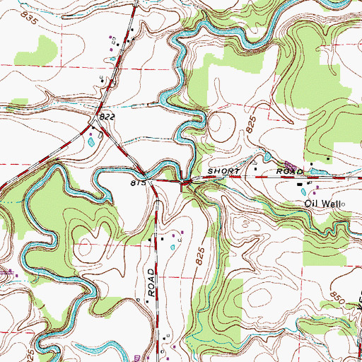 Topographic Map of Crow Creek, OH