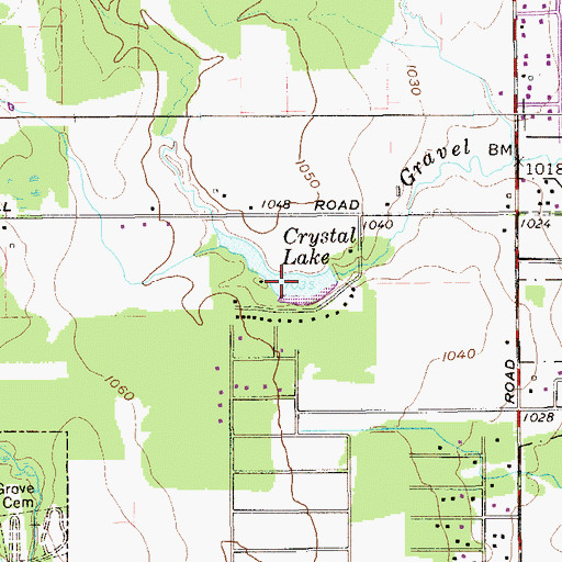 Topographic Map of Crystal Lake, OH