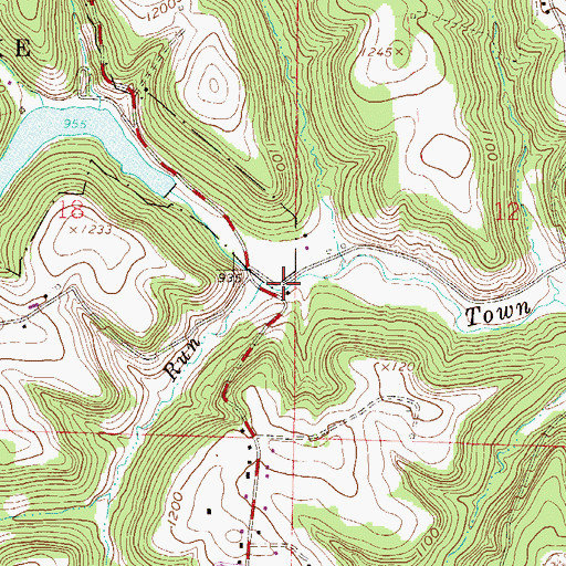 Topographic Map of Culp Run, OH
