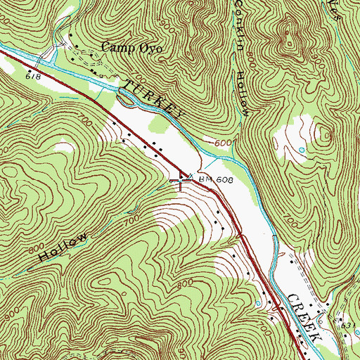 Topographic Map of Cutlipp Hollow, OH