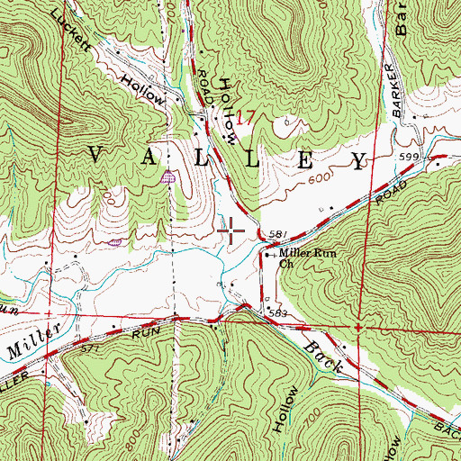 Topographic Map of Dace Hollow, OH