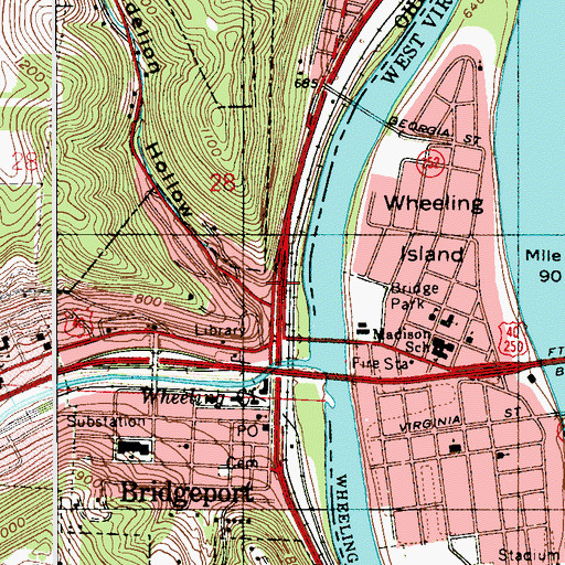 Topographic Map of Dandelion Hollow, OH