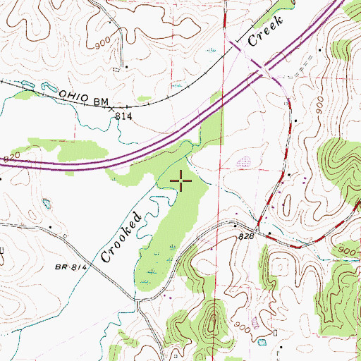 Topographic Map of Dare Run, OH