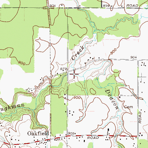 Topographic Map of Deacon Creek, OH
