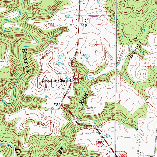 Topographic Map of Decatur Chapel, OH