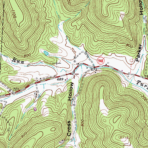 Topographic Map of Deep Run, OH