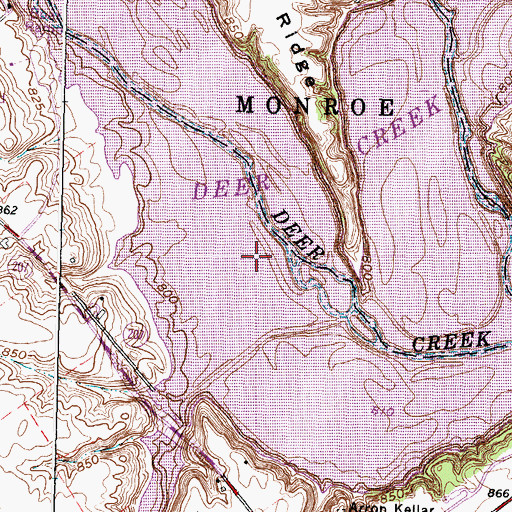 Topographic Map of Deer Creek Lake, OH